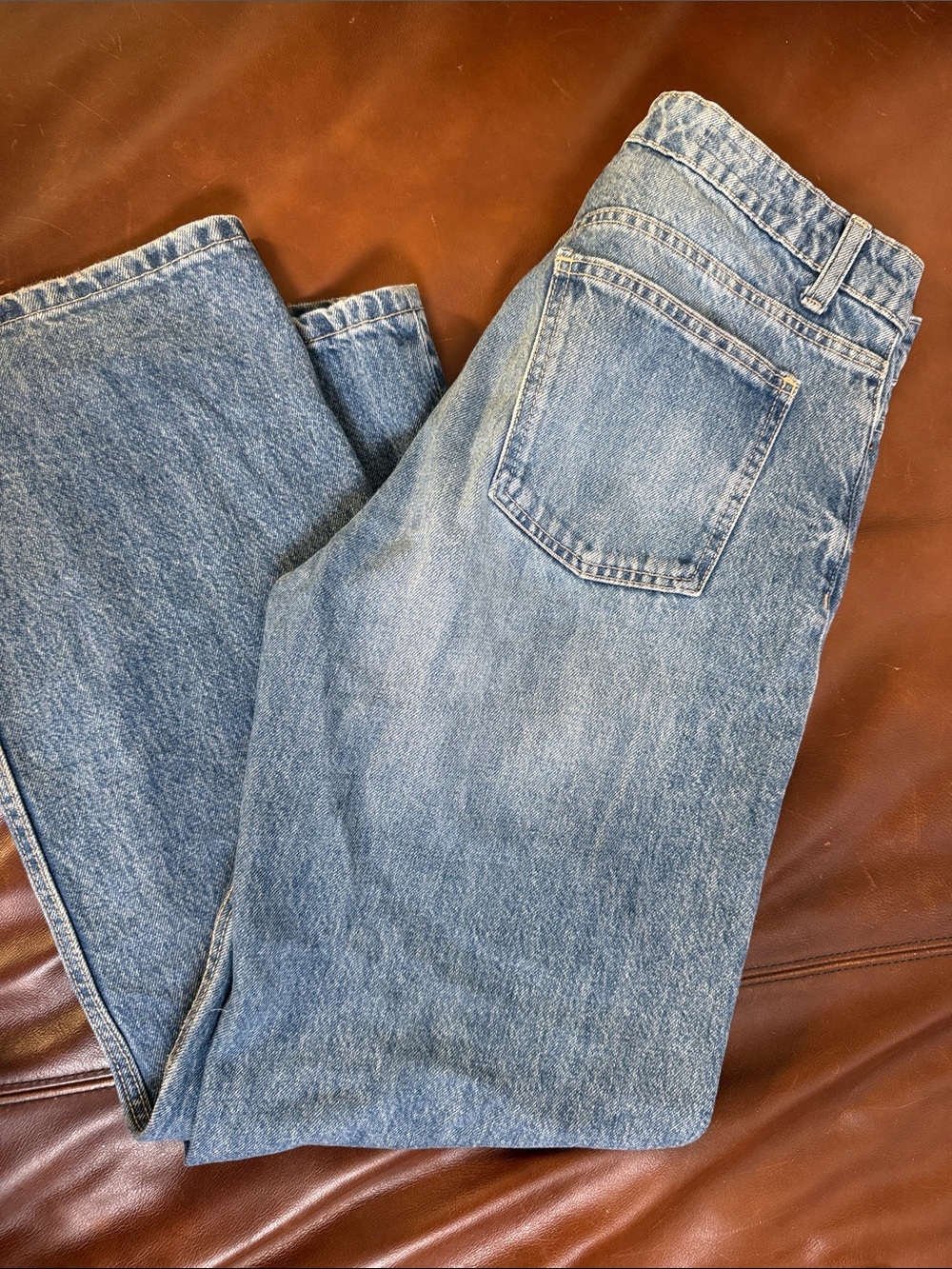 Zara Oversized Straight-Leg Low Rise Baggy Jeans 6